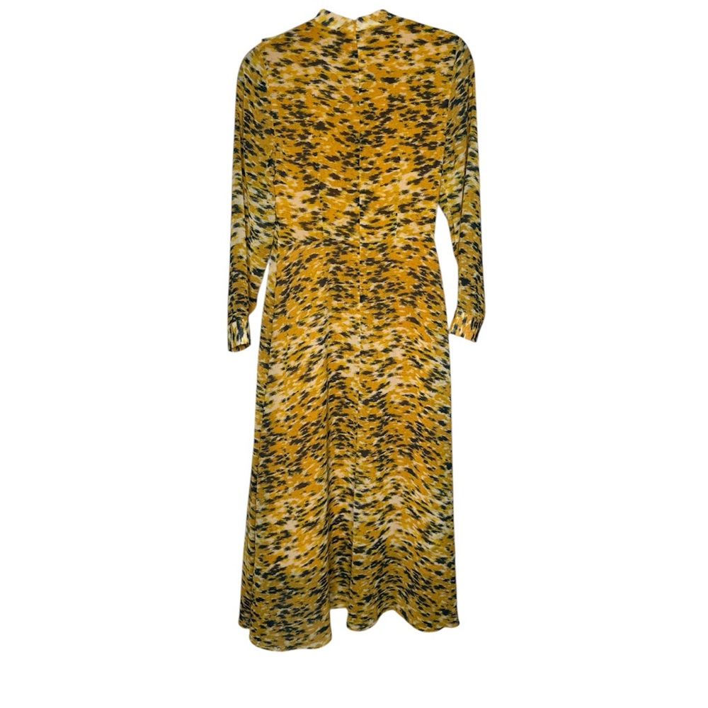 Whistles Ines Ikat Animal Print long sleeve midi dress womens 4 cocktails event - Picture 8 of 11